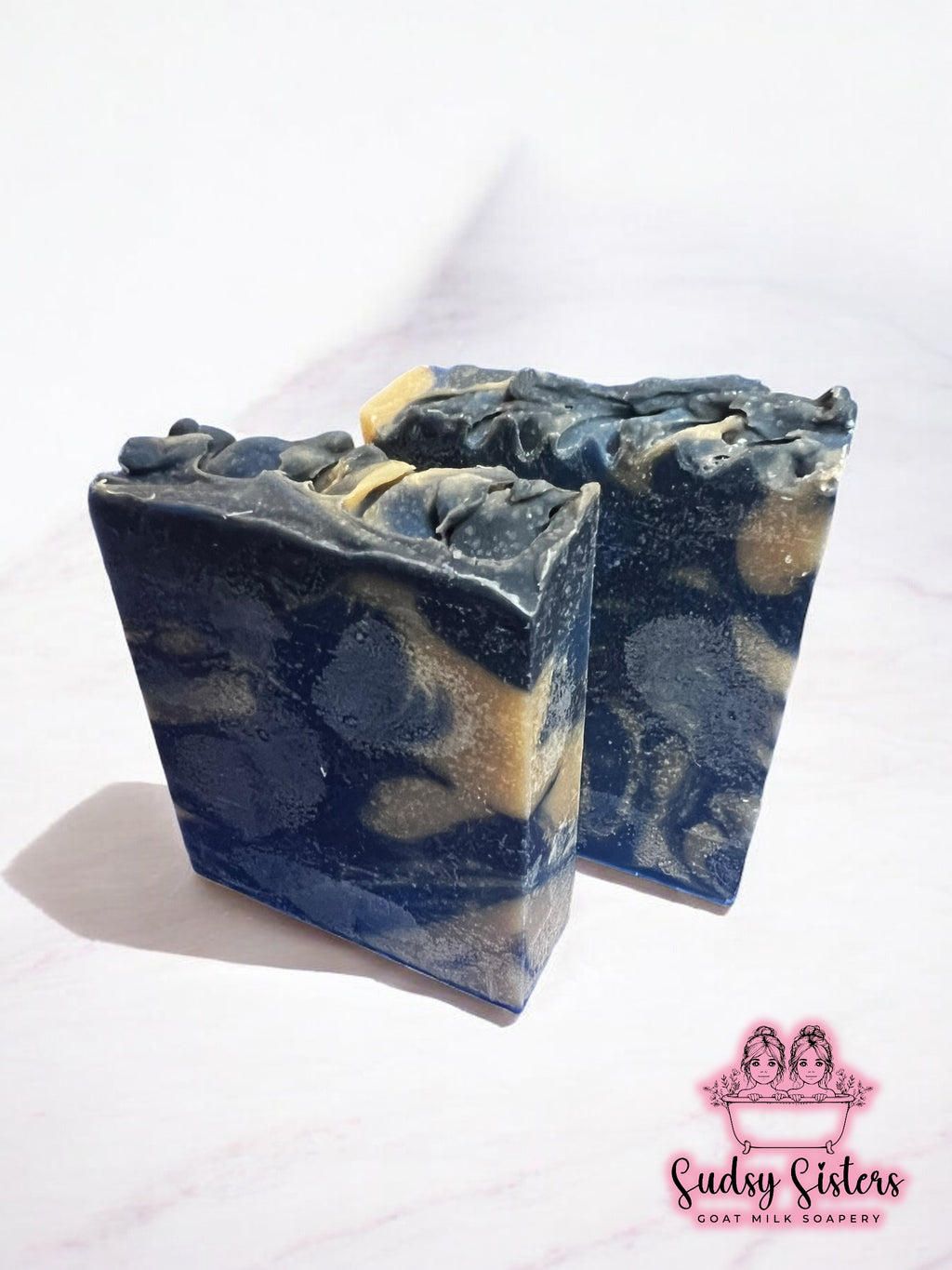 By The Sea goat milk soap bar with sea salt and sweet plum by Sudsy Sisters