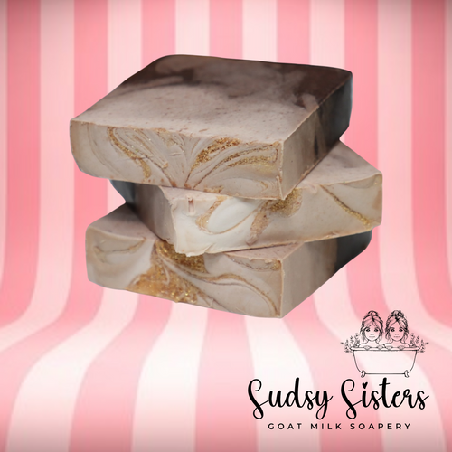 Cafe au Lait goat milk soap bar, alternate view