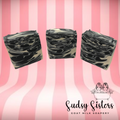 Dark Galaxy goat milk soap bar with warm sandalwood by Sudsy Sisters