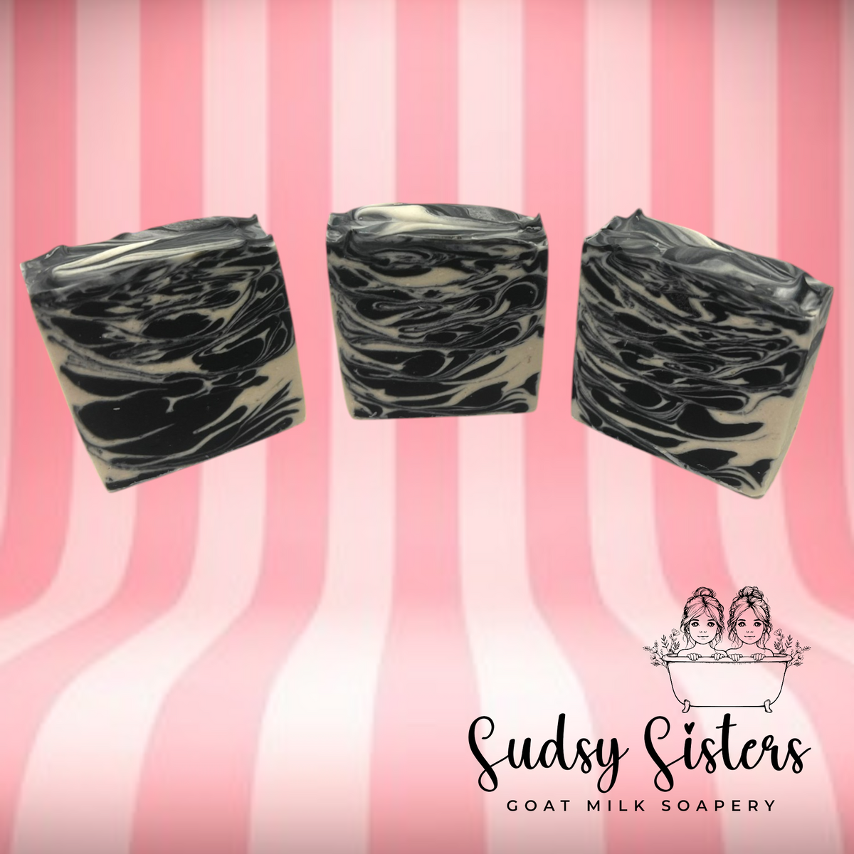 Dark Galaxy goat milk soap bar with warm sandalwood by Sudsy Sisters