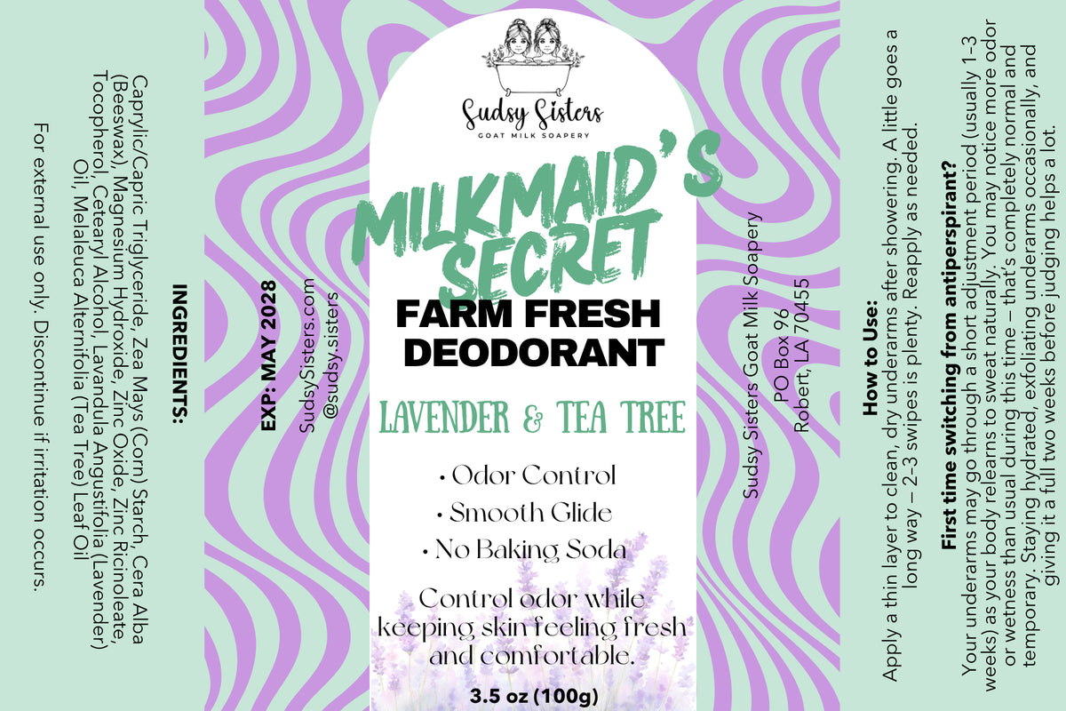 Milkmaid's Secret deodorant scent options