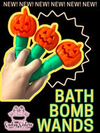 Pumpkin bath bomb wand by Sudsy Sisters